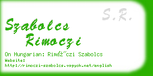 szabolcs rimoczi business card